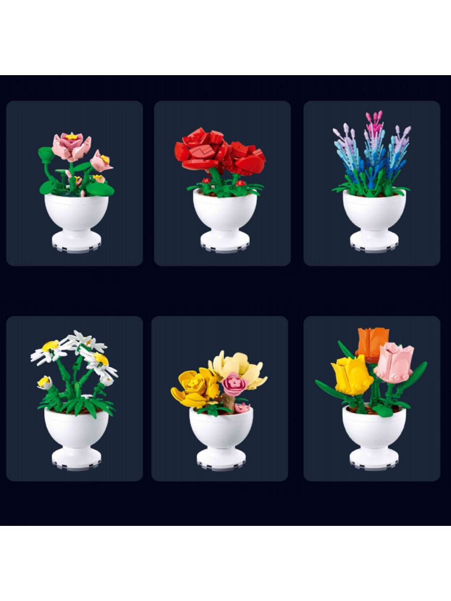 Конструктор пластиковый Цветы в горшочках Ассорти
Конструктор пластиковый Цветы в горшочках Ассорти