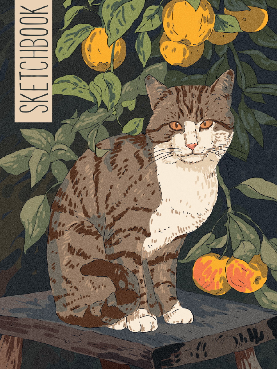 Скетчбук А5 80л нить тв.обл. Кошка на табуретке мат.лам. выб.лак резинка ПРОФ-ПРЕСС 80-1861 
Скетчбук А5 80л нить тв.обл. Кошка на табуретке мат.лам. выб.лак резинка ПРОФ-ПРЕСС 80-1861