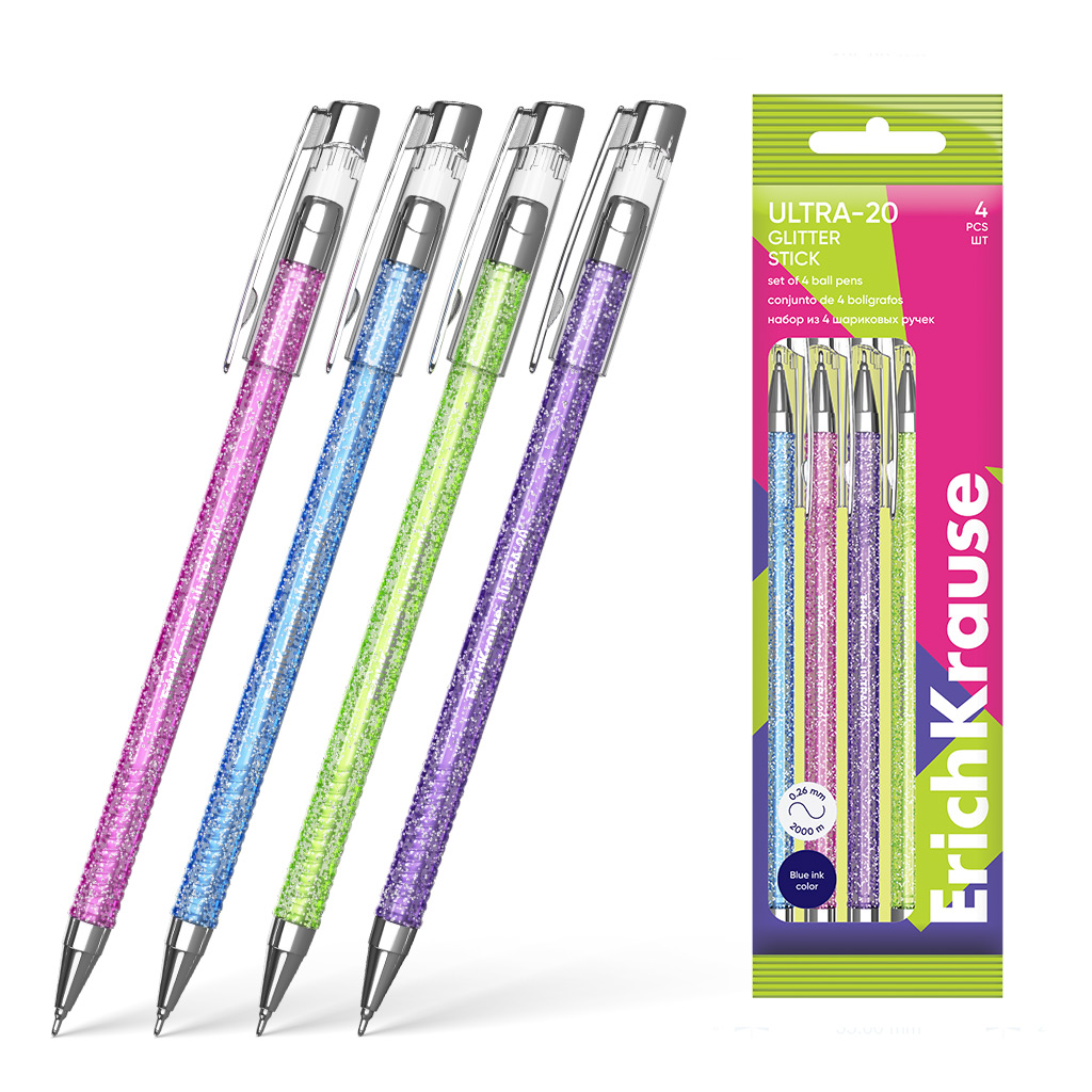 Ручка шариковая синяя 0,7мм ULTRA-20 Stick Glitter Super Glide Technology ERICH KRAUSE 61032
Ручка шариковая синяя 0,7мм ULTRA-20 Stick Glitter Super Glide Technology ERICH KRAUSE 61032