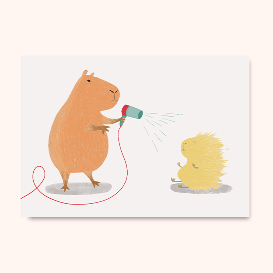 МА003 Открытка А6 Мама капибара (уни) Без текста 
МА003 Открытка А6 Мама капибара (уни) Без текста