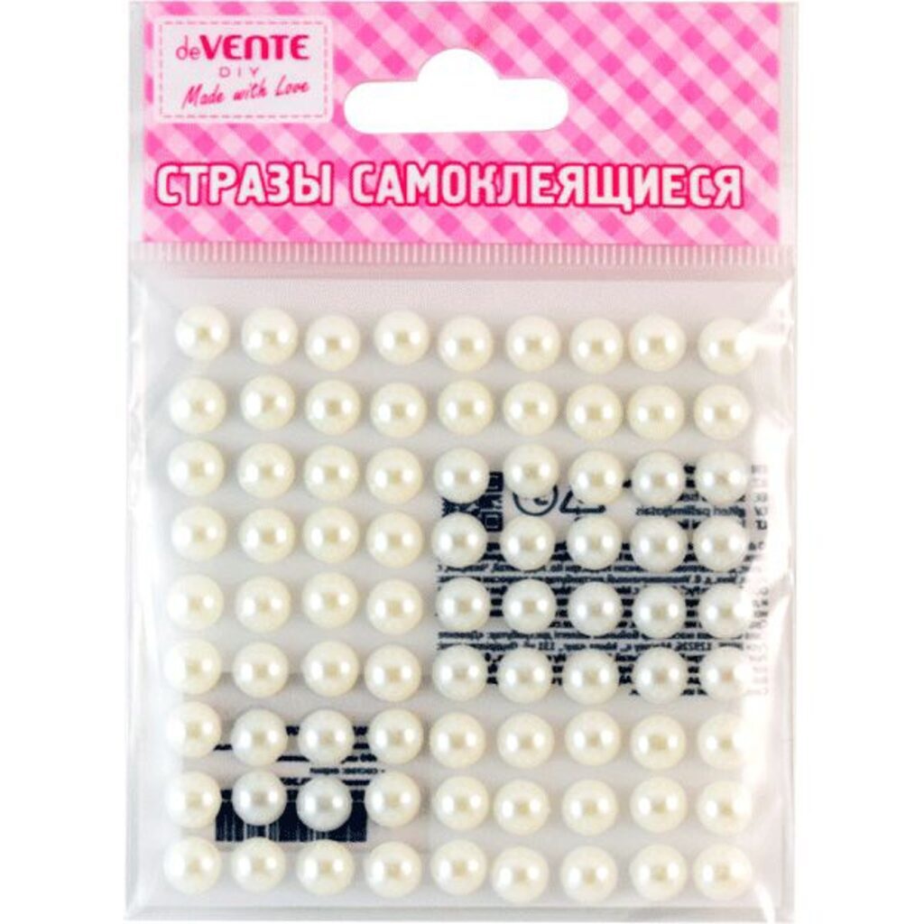 Стразы самоклеящиеся Жемчуг белые 8мм 80шт deVENTE 8004033
Стразы самоклеящиеся Жемчуг белые 8мм 80шт deVENTE 8004033