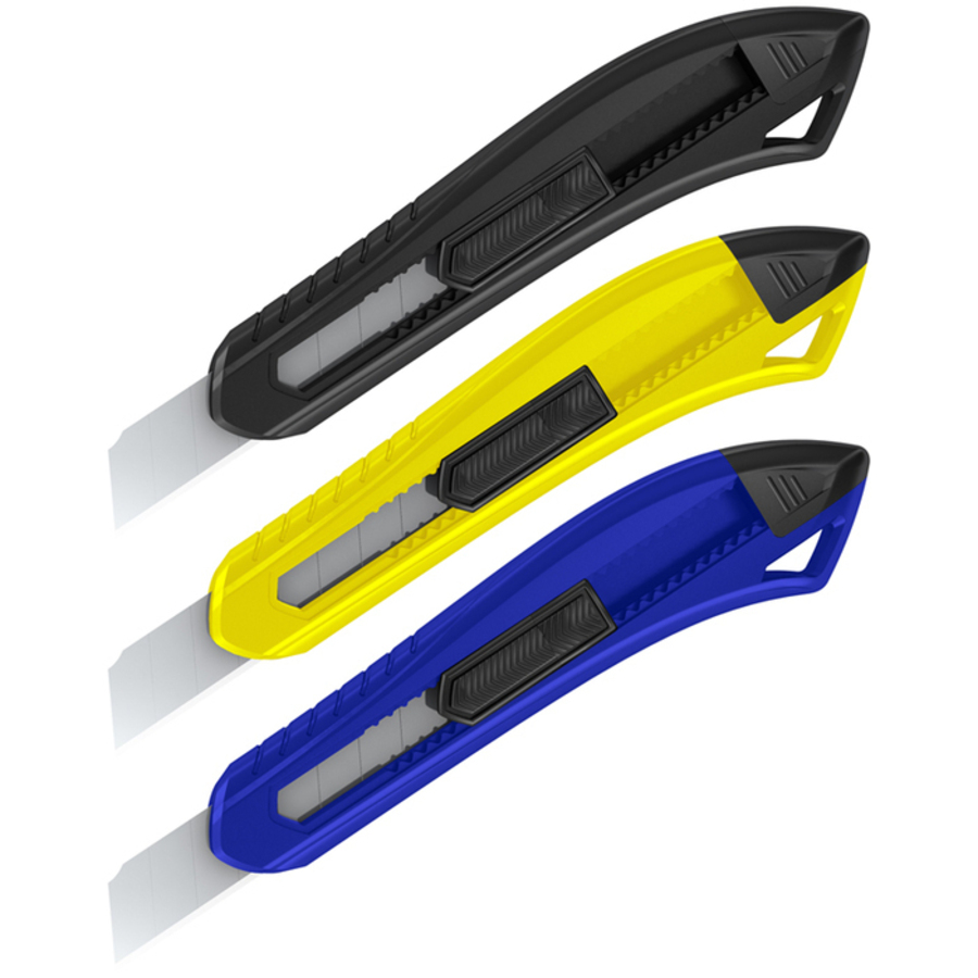 Нож канцелярский 18мм большой Razzor 100 push-lock ассорти BERLINGO BM4126
Нож канцелярский 18мм большой Razzor 100 push-lock ассорти BERLINGO BM4126