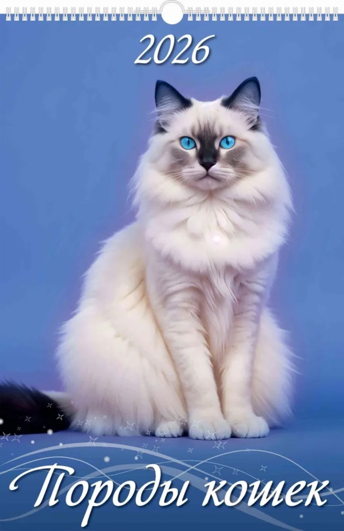 Календарь 2026 1-блочный 320х480мм Гребень+ригель 6л Породы кошек УФ-лак АТБЕРГ 0526031
Календарь 2026 1-блочный 320х480мм Гребень+ригель 6л Породы кошек УФ-лак АТБЕРГ 0526031
