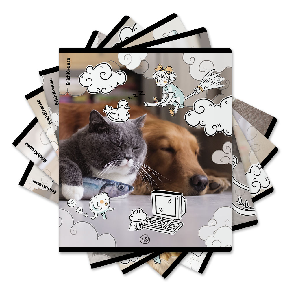 Тетрадь А5 48л клетка скрепка пласт.обл. Dream Cat ассорти ERICH KRAUSE 54161
Тетрадь А5 48л клетка скрепка пласт.обл. Dream Cat ассорти ERICH KRAUSE 54161