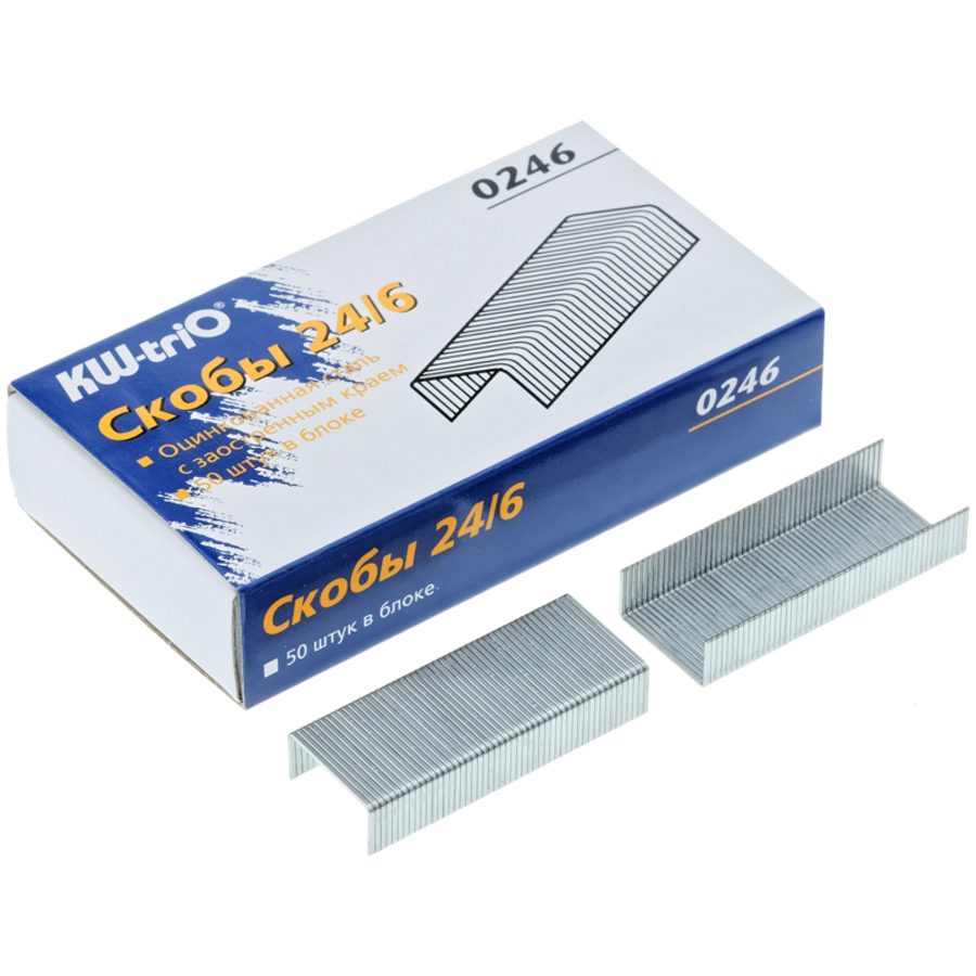 Скобы для степлера №24/6 1000шт KW-trio 0246
Скобы для степлера №24/6 1000шт KW-trio 0246