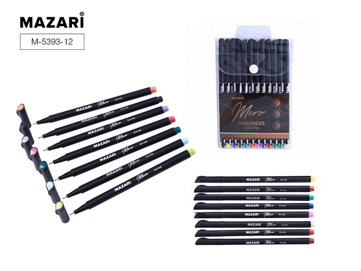 Ручка линер набор 12цв Mero ПВХ-упаковка MAZARI M-5393-12
Ручка линер набор 12цв Mero ПВХ-упаковка MAZARI M-5393-12