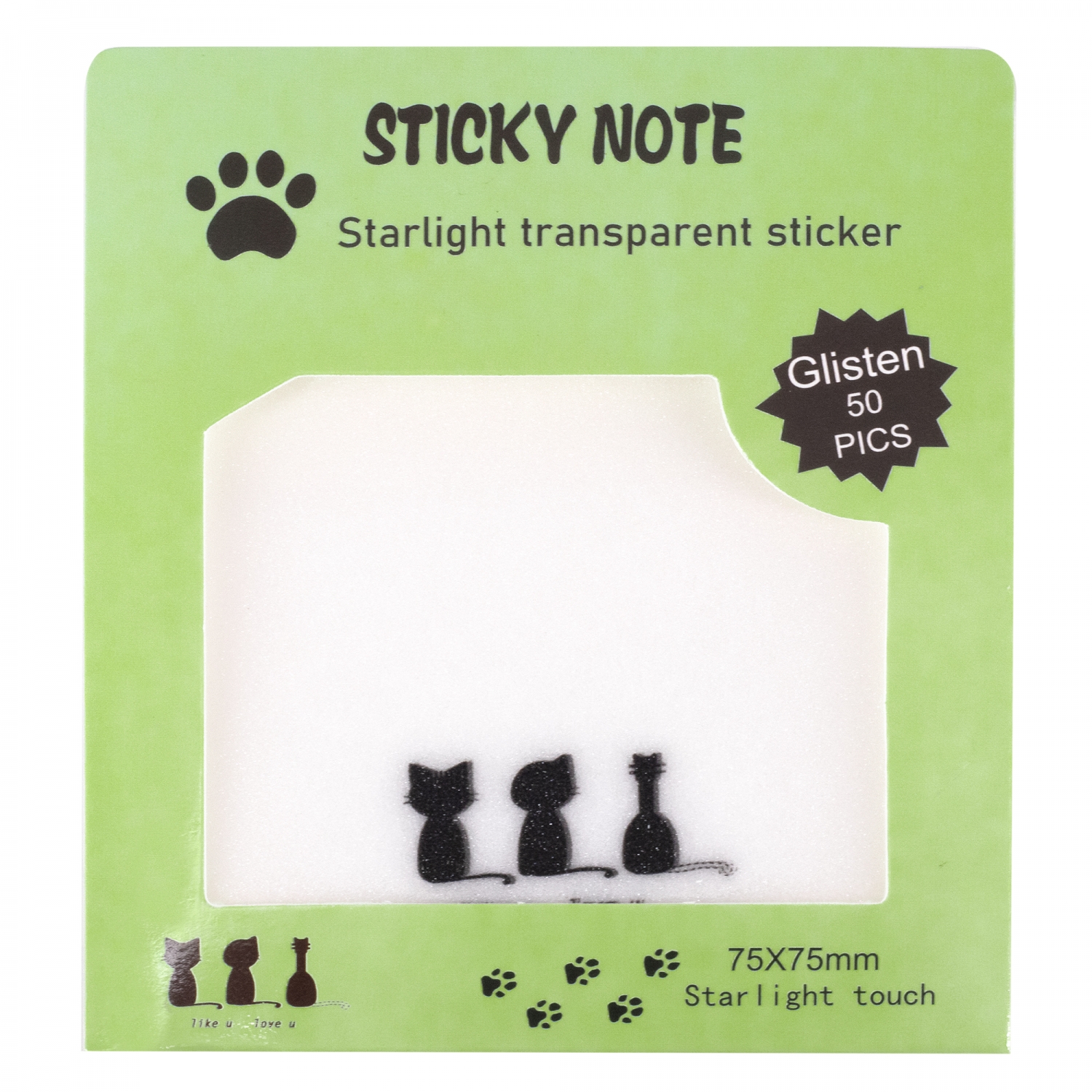 Блок клейкий 75х75мм 50л зеленый Three Cats starlight touch ALINGAR AL13205
Блок клейкий 75х75мм 50л зеленый Three Cats starlight touch ALINGAR AL13205