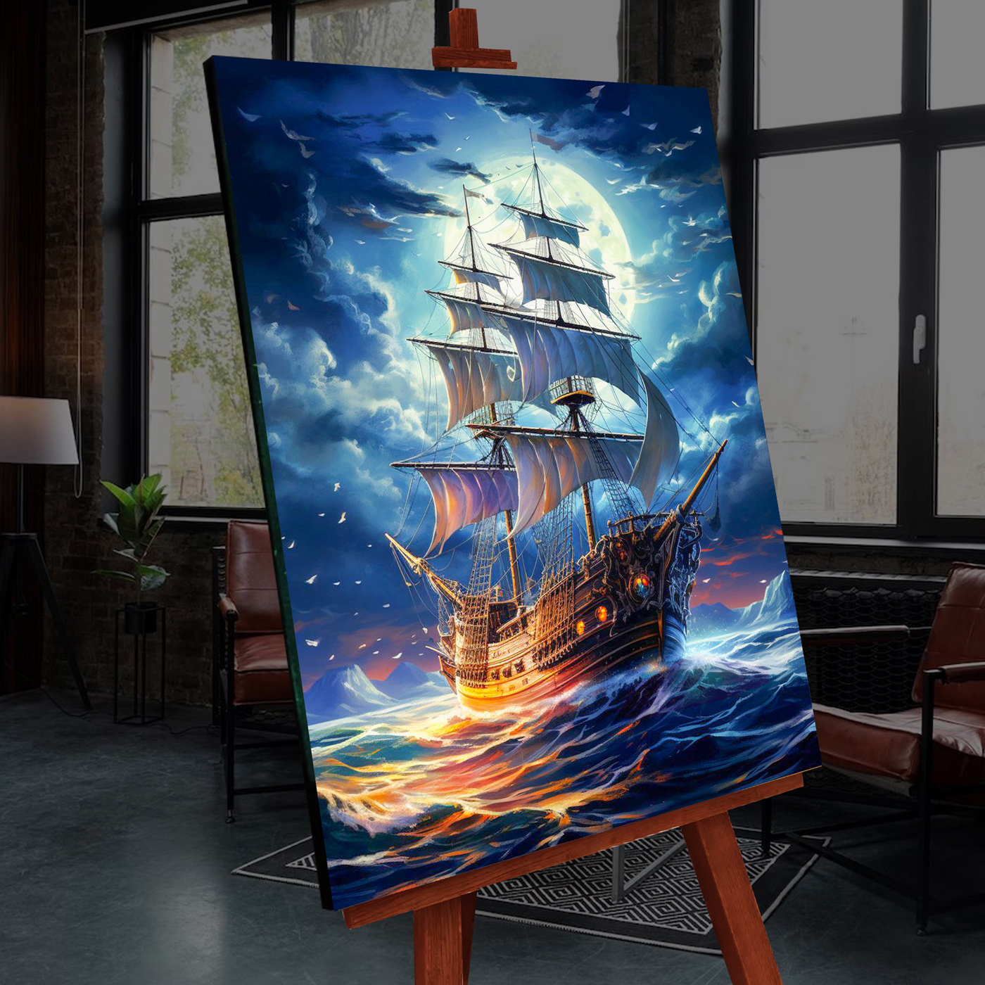 Картина по номерам 40х50см со светящ. краской Парусник в полнолуние
Картина по номерам 40х50см со светящ. краской Парусник в полнолуние