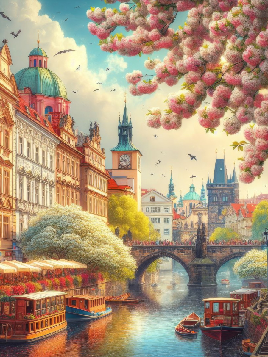 Мозаика алмазная 40х50см Пражский вид 
Мозаика алмазная 40х50см Пражский вид