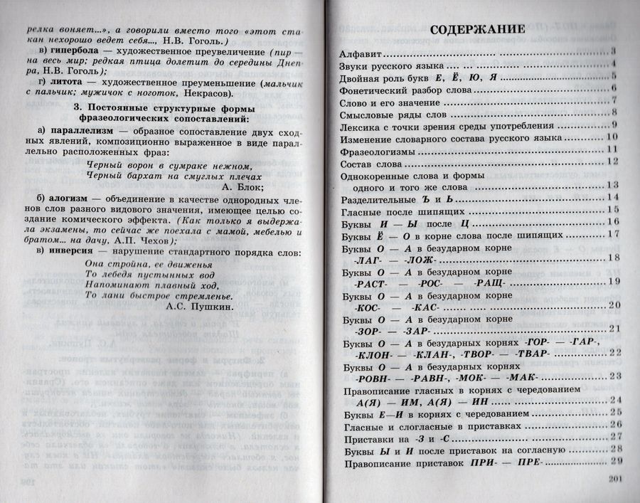 малюшкин таблицы по русскому языку