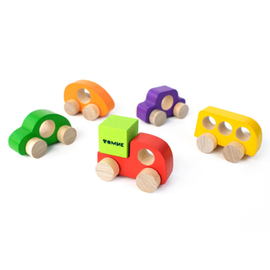 Фигурка деревянная Каталка Машинки набор 5 штук 504₽