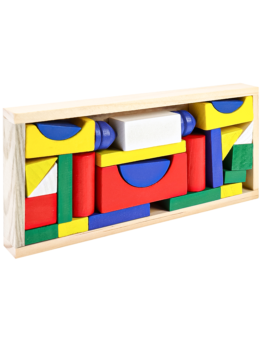

Игрушка деревянная Конструктор Цветные блоки 10x20см