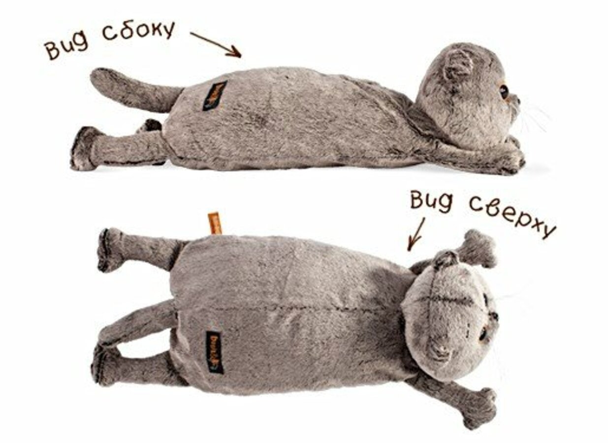 

Игрушка мягкая BUDI BASA collection Кот-подушка 40см