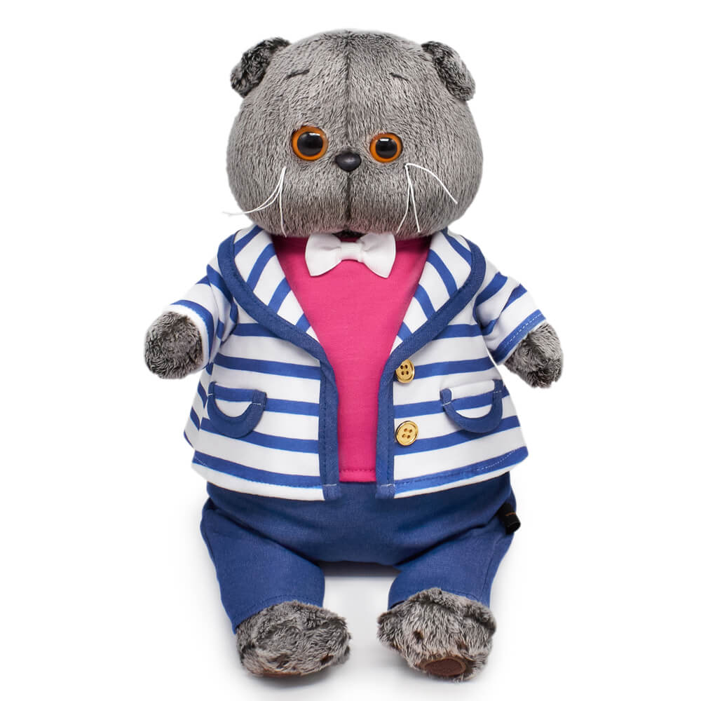 

Игрушка мягкая BASIK Басик в полосатом жакете 25см