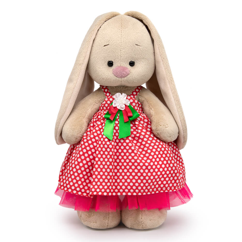 

Игрушка мягкая Зайка Ми в сарафане Земляничка /большой 32см
