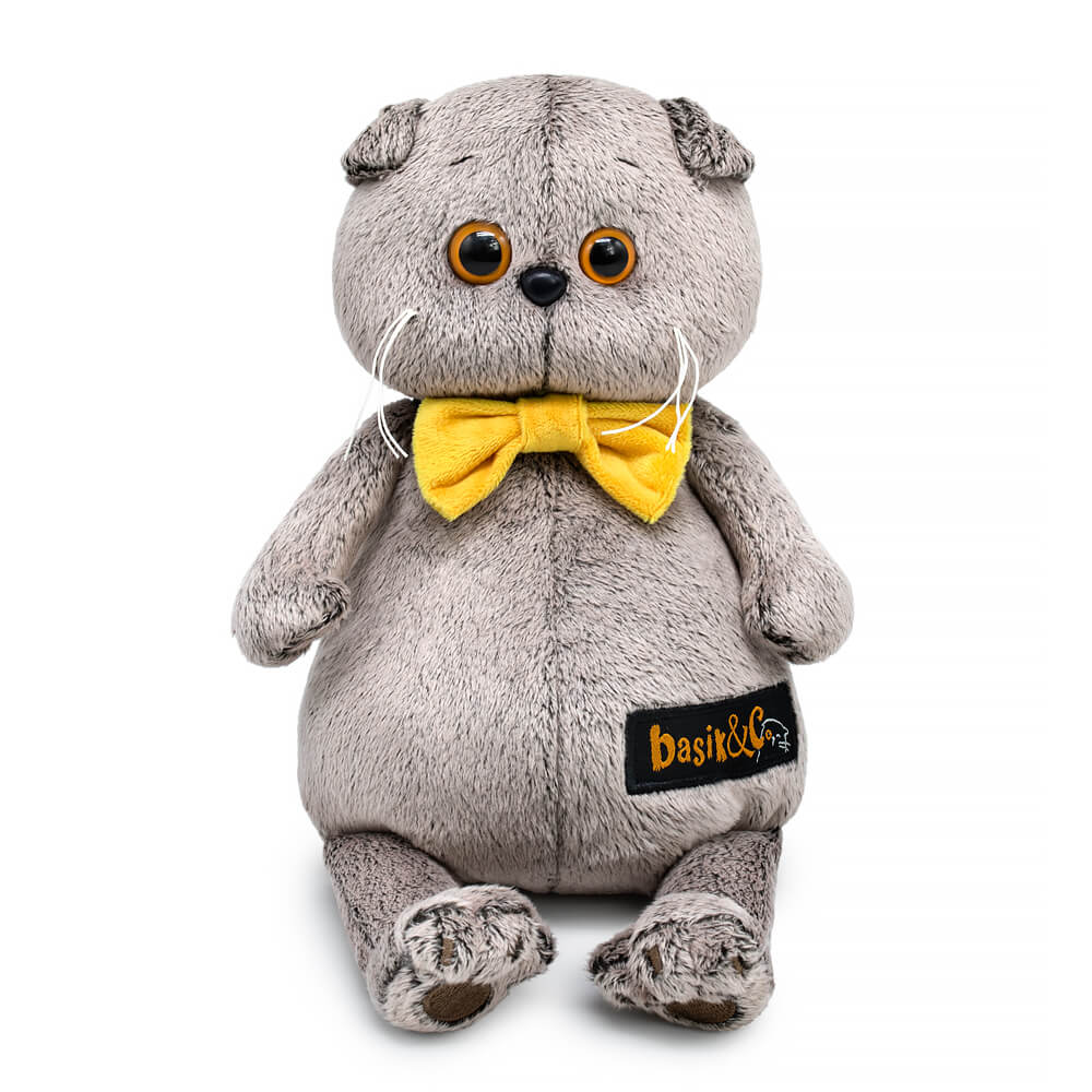 

Игрушка мягкая BASIK Кот Басик в галстуке-бабочке Мультсериал 19см