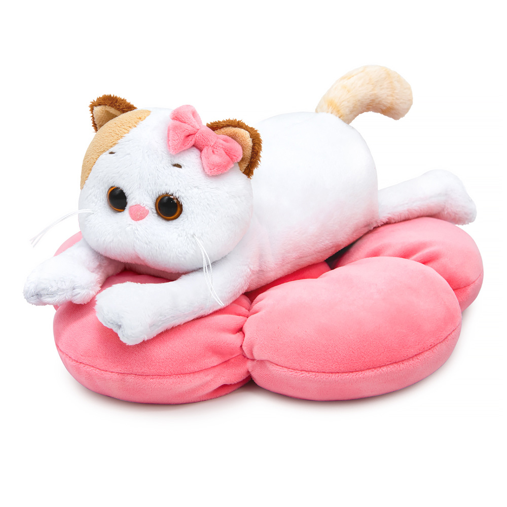 

Игрушка мягкая LI-LI Кошечка Ли-Ли на подушке-цветке /лежачая 18см