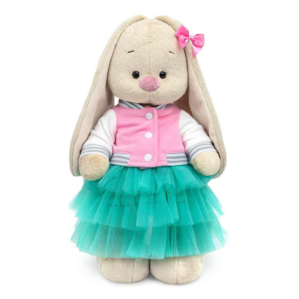 

Игрушка мягкая Зайка Ми в бомбере и юбочке /малый 25см