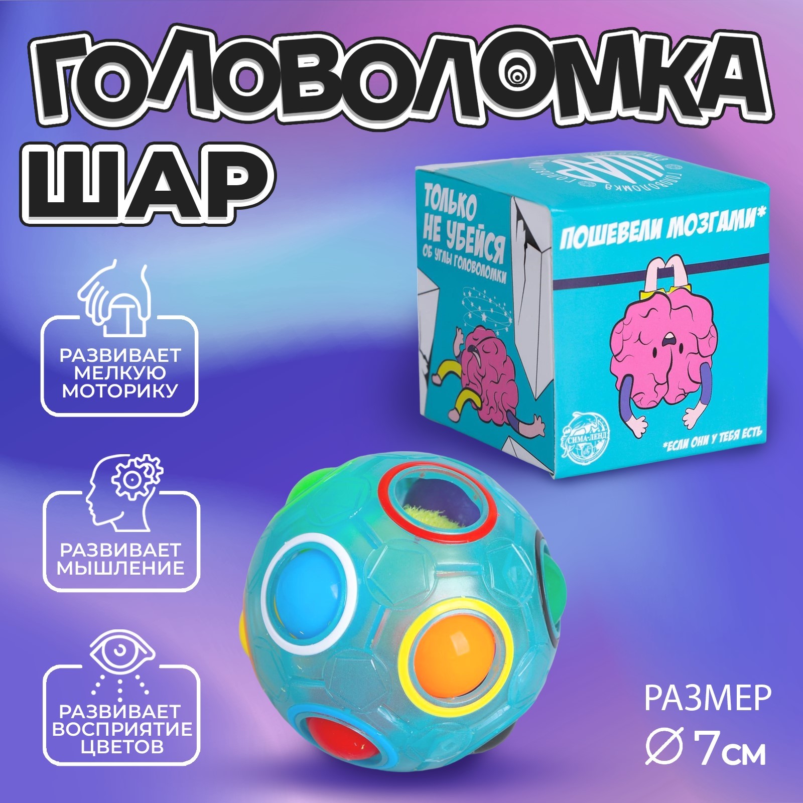 

Головоломка-шар Пошевели мозгами Голубой