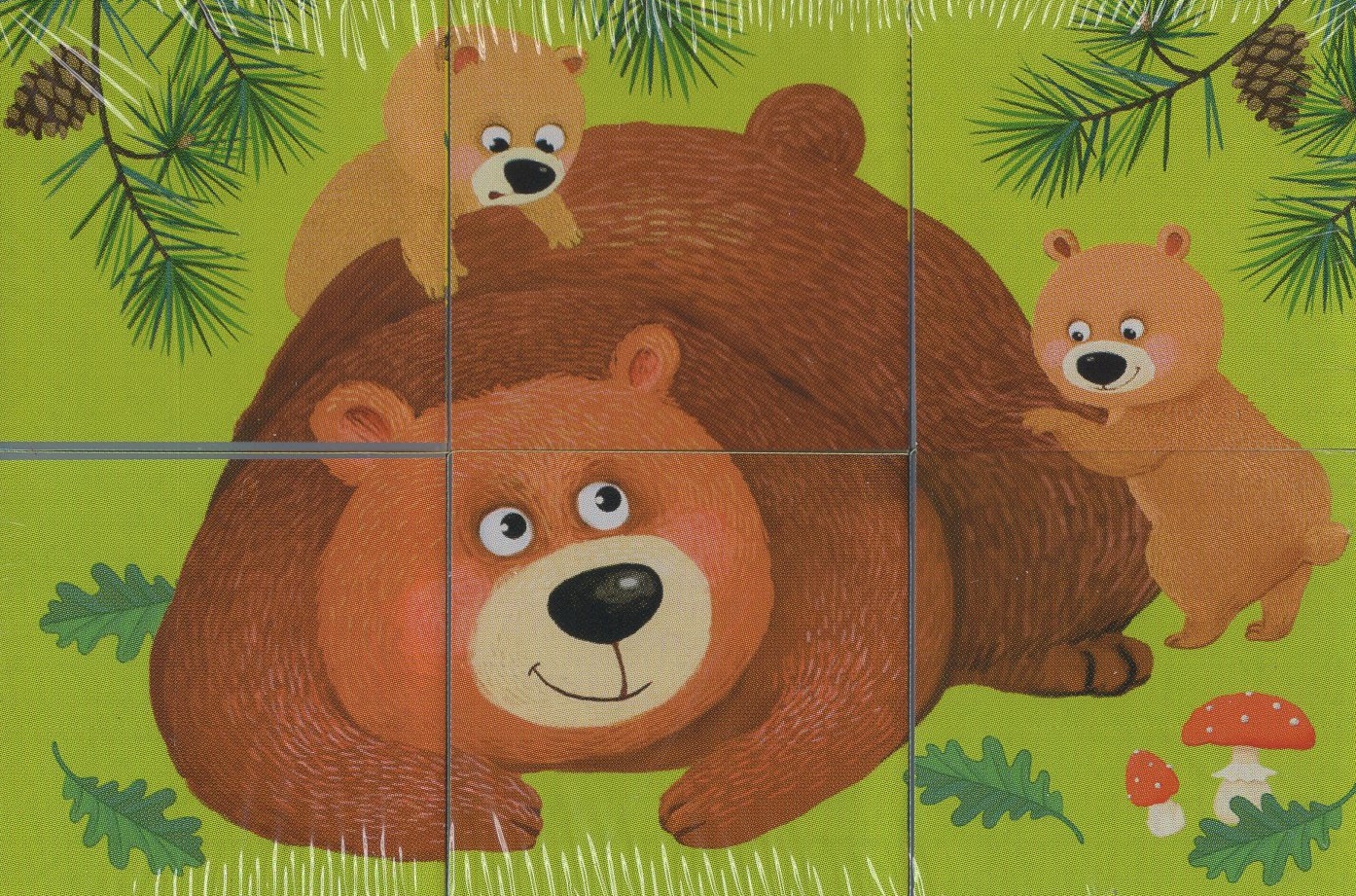 Кубики Умные в поддончике 6шт Лесные обитатели АЙРИС-Пресс 29672 201₽