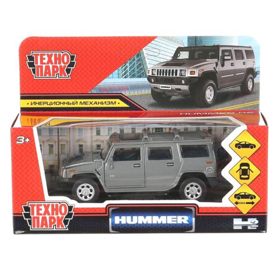 

Машина металл Hummer H2 12см двери, багажник, инерция, темн-серый ТЕХНОПАРК HUM2-12-GY