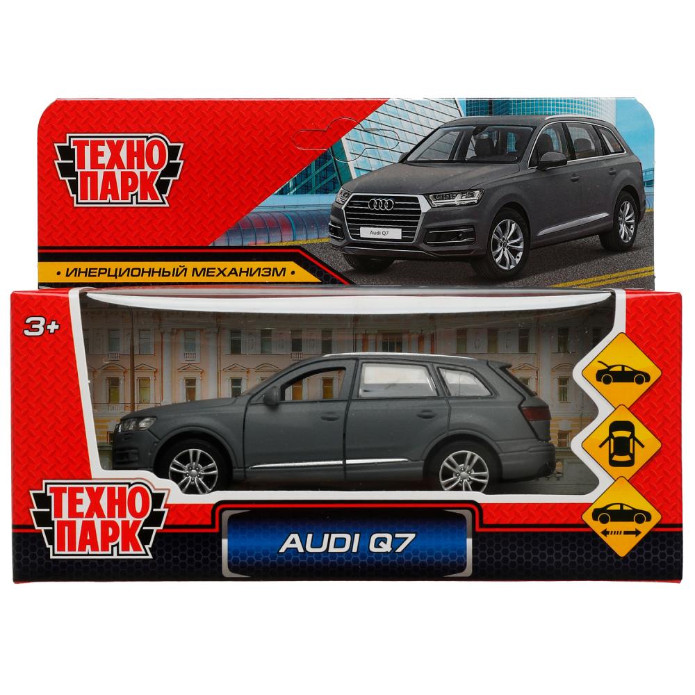 

Машина металл Audi Q7 матовый 12см двери, багажник, инерция, серый ТЕХНОПАРК Q7-12MAT-GY