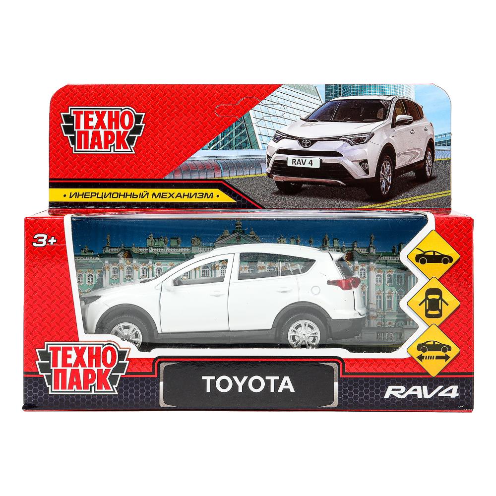 

Машина металл Toyota Rav4 12см двери, багажник, инерция, белый ТЕХНОПАРК RAV4-WH-WOD