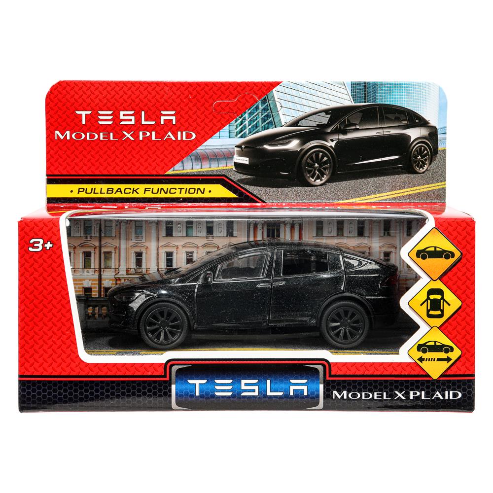 

Машина металл Tesla Model х Plaid 12см двери, инерция, черный ТЕХНОПАРК MODELX-12-BK