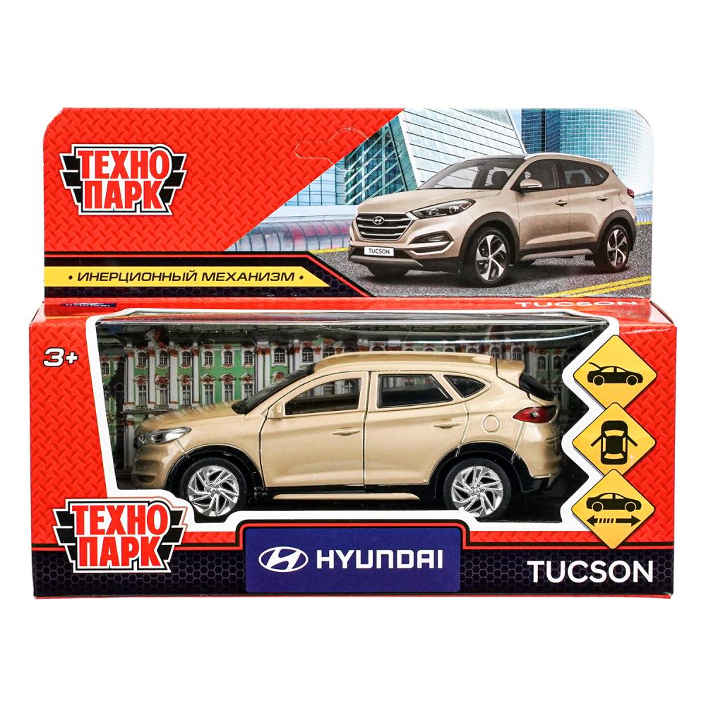 

Машина металл Hyundai Tucson 12см двери, багажник, инерция, бежевый ТЕХНОПАРК TUCSON-12-BG-WOD