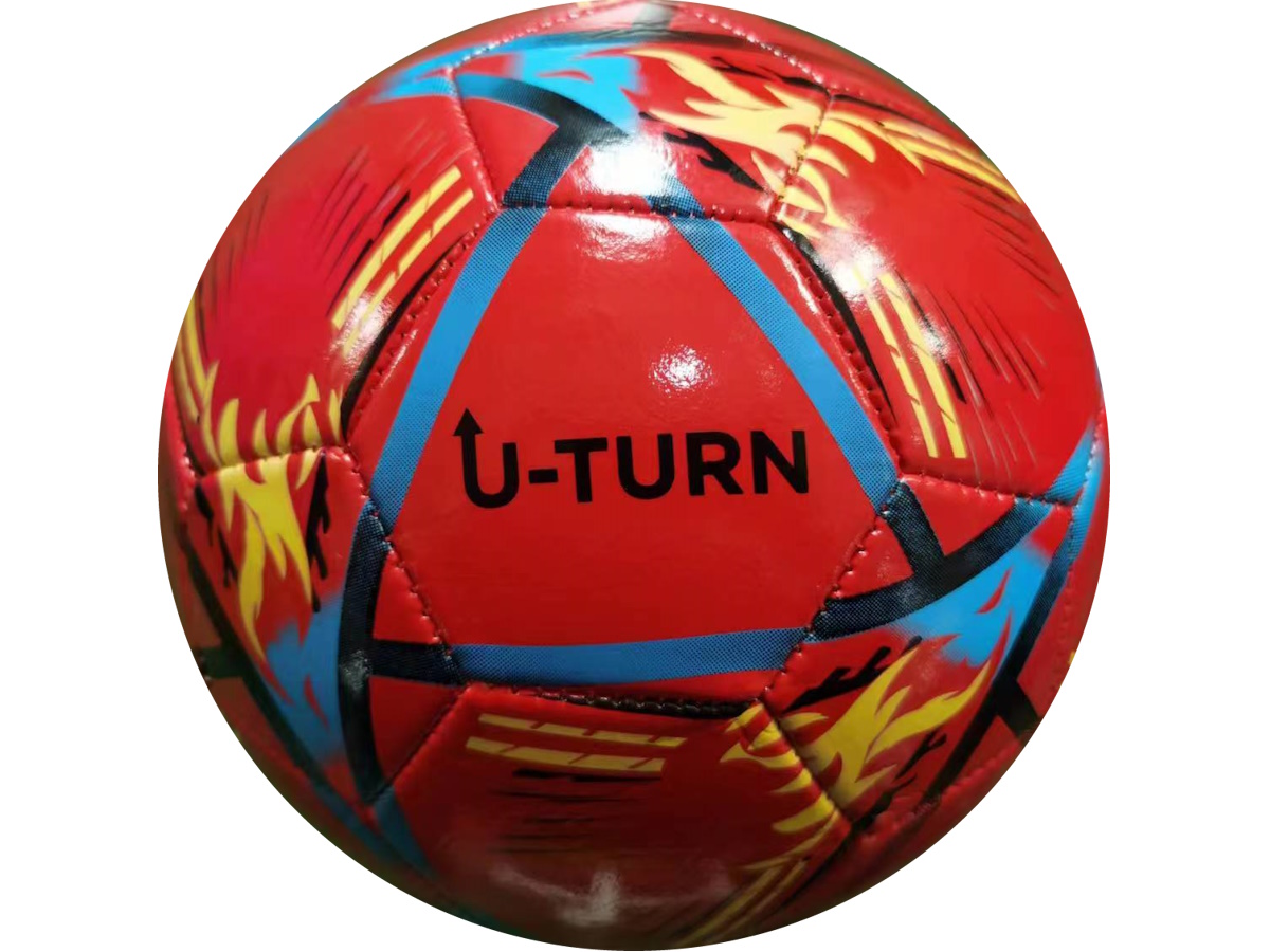 Мяч футбольный красный ПВХ 5 68-70см 280-300г РЫЖИЙ КОТ МБ-2406 478₽