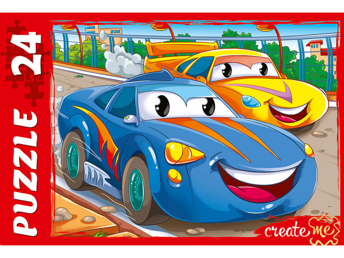 

Пазлы 24 элемента Макси Стремительные тачки РЫЖИЙ КОТ ПУ24-0613