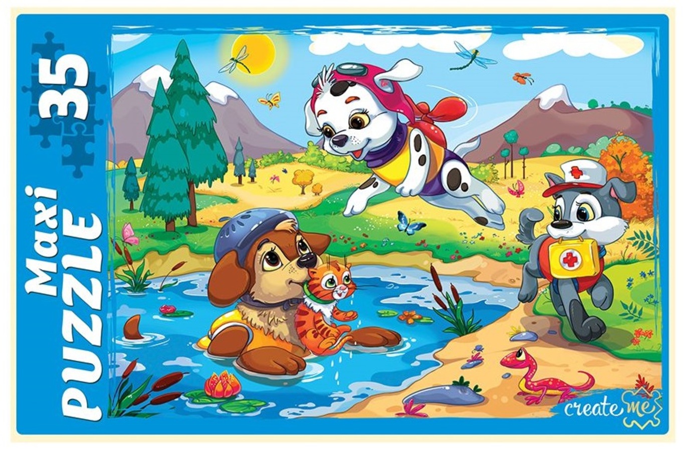 Пазлы 35 элементов Макси Щенки спасатели РЫЖИЙ КОТ ПМ-6365 125₽