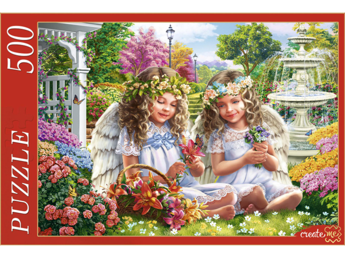 

Пазлы 500 элементов Два ангела в саду РЫЖИЙ КОТ Ф500-5140