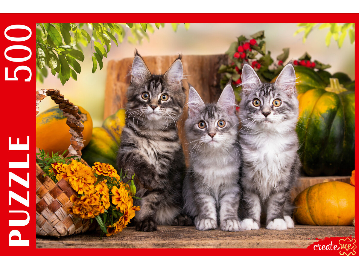 Пазлы 500 элементов Три непоседливых котенка РЫЖИЙ КОТ ШТП500-1472 225₽