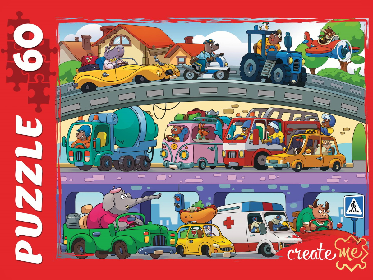 

Пазлы 60 элементов Важный транспорт №9 РЫЖИЙ КОТ П60-3871