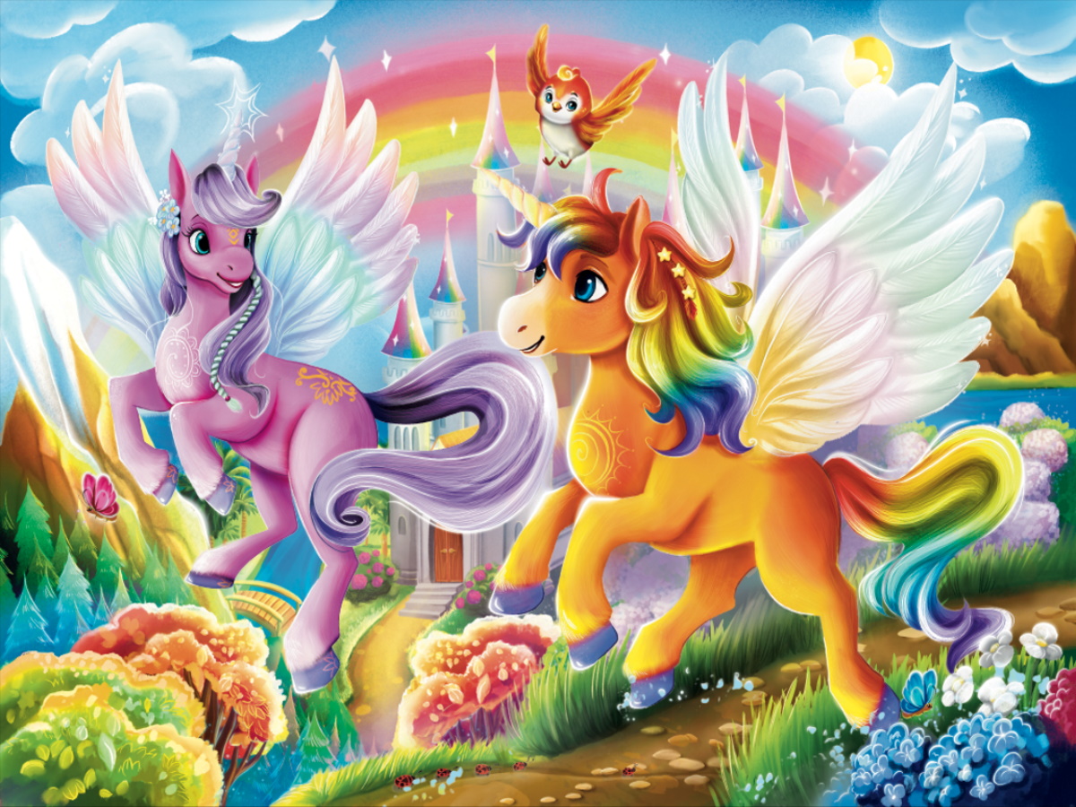 

Пазлы 104 элемента Единороги-ангелы РЫЖИЙ КОТ УК104-1984