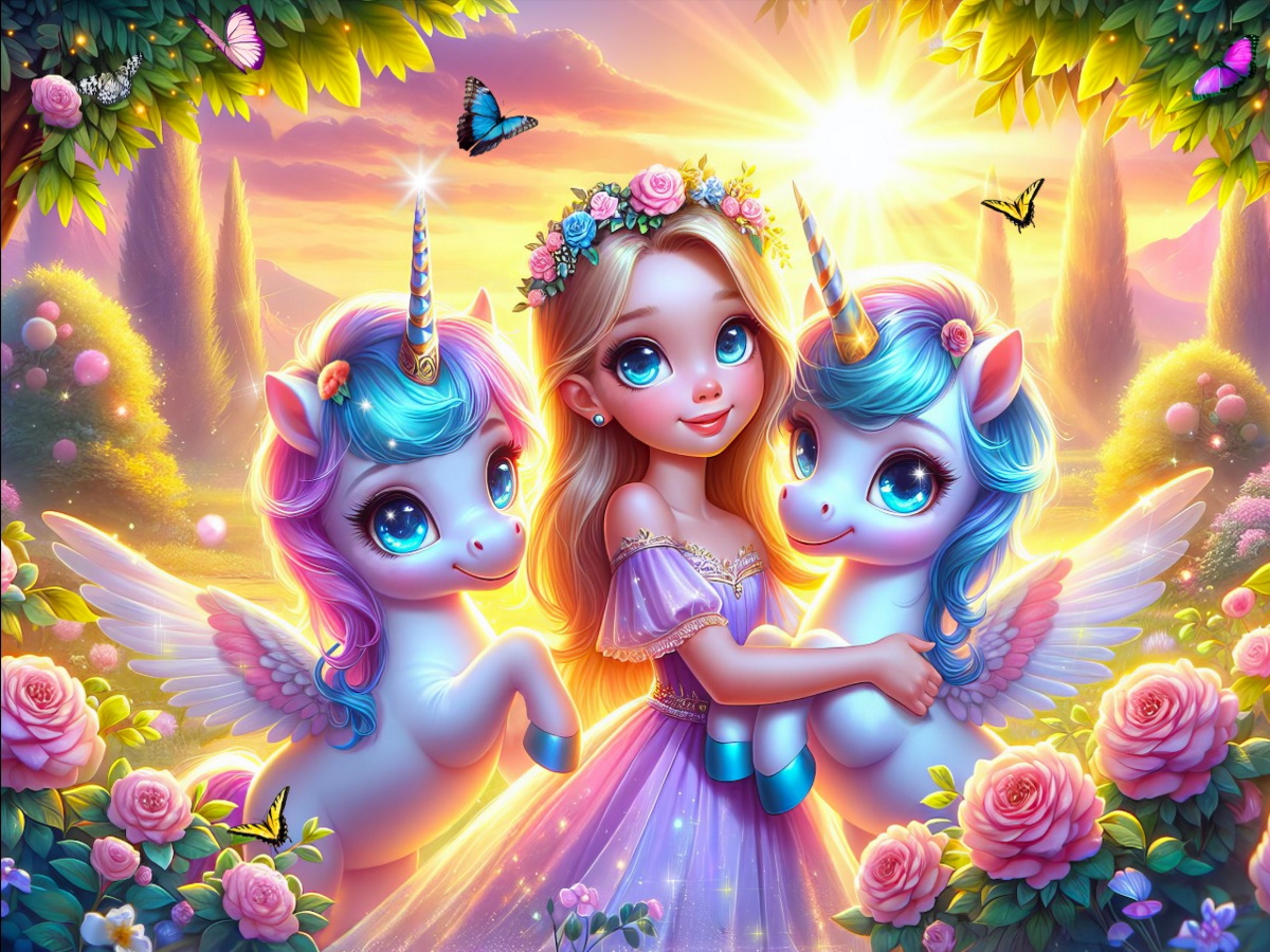 

Пазлы 160 элементов Принцесса с единорогами РЫЖИЙ КОТ УК160-1990