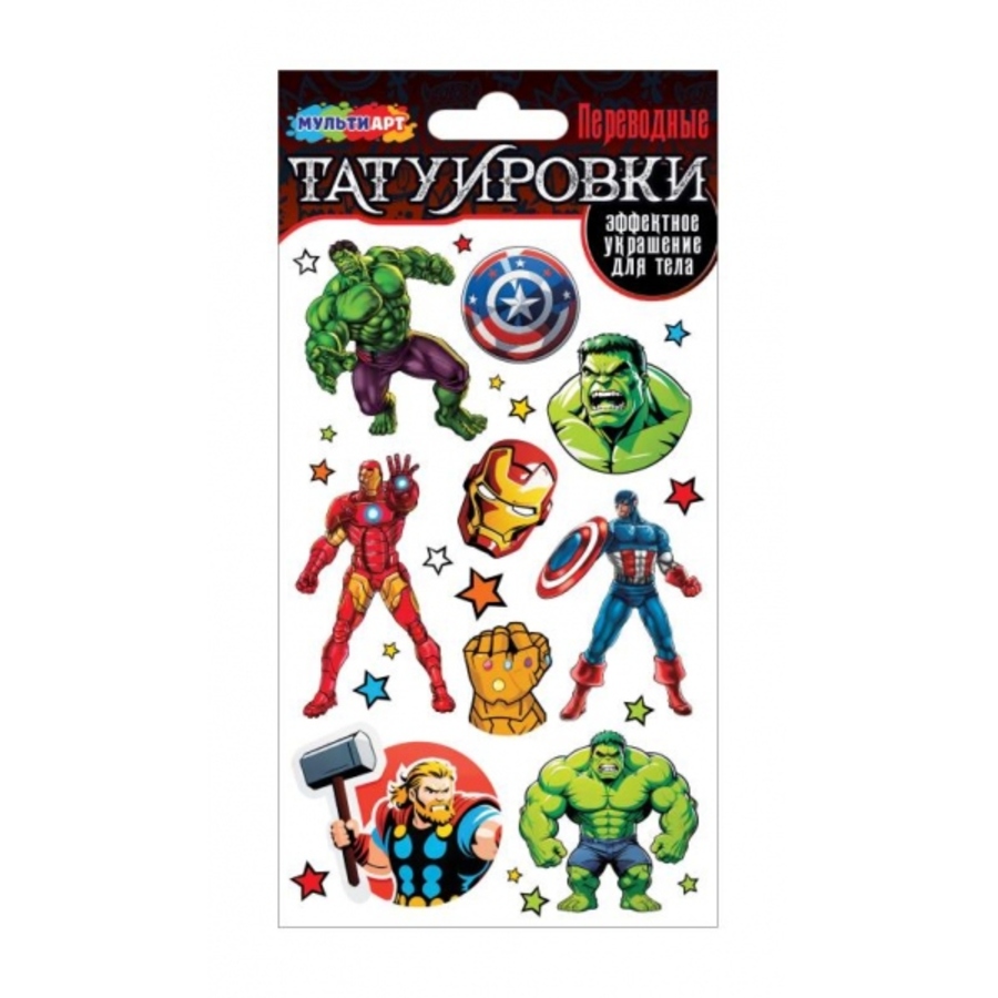 

Татуировка переводная 1л Герои MultiArt TATTOO-122117