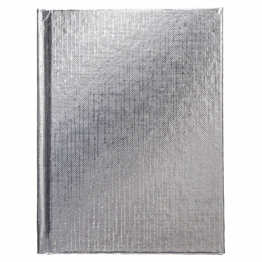 

Книжка записная А6 64л клетка/линия Metallic Бумвинил серебряная тиснение HATBER 64ЗКт6В5