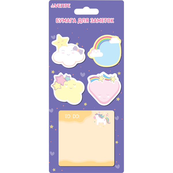 Блок клейкий набор 5х20л Unicorn 45x45мм 80x80мм ассорти форм deVENTE 2010107 78₽