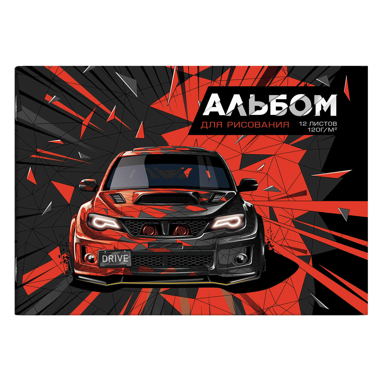 

Альбом для рисования А4 12л скрепка Драйв УФ-лак 120г/м2 ФЕНИКС+ 60270 (муж)