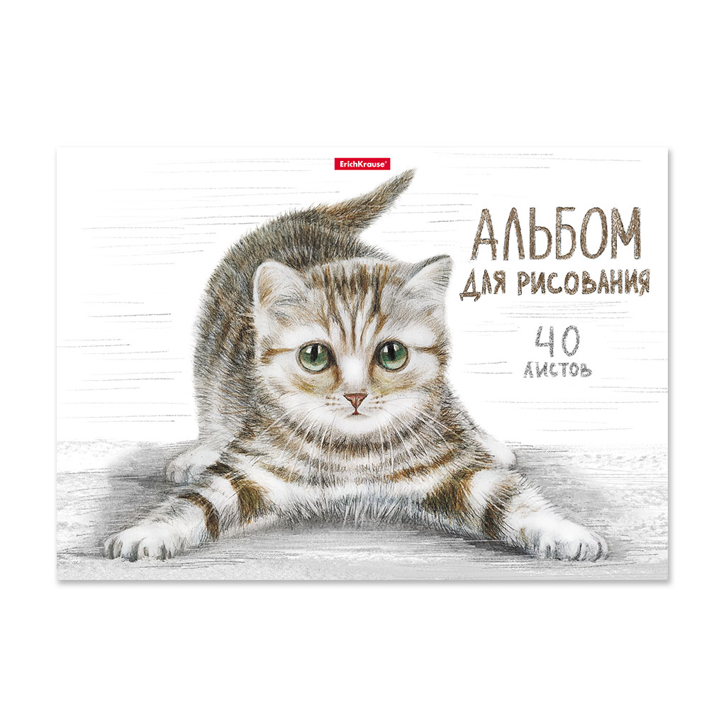

Альбом для рисования А4 40л склейка Tabby 120г/м2 ERICH KRAUSE 49844 (жен)