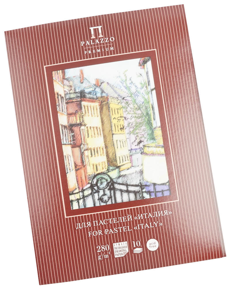 

Папка для рисования пастелью А4 10л слоновая кость Палаццо Италия 280г/м2 PALAZZO ПП4-сл