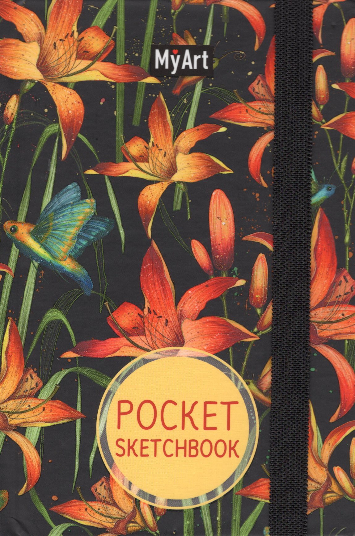 

Скетчбук А6 48л нить тв.обл. MyArt Pocket Лилии мат.лам. выб.лак резинка ПРОФ-ПРЕСС 48-0288
