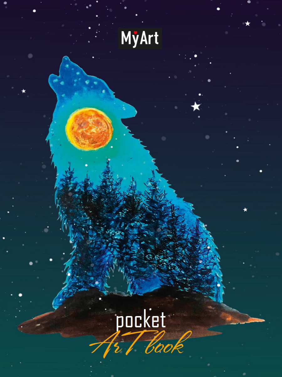 

Скетчбук А6 80л склейка мягк.обл. MyArt Pocket ArtBook Полнолуние выб.лак ПРОФ-ПРЕСС 80-6156