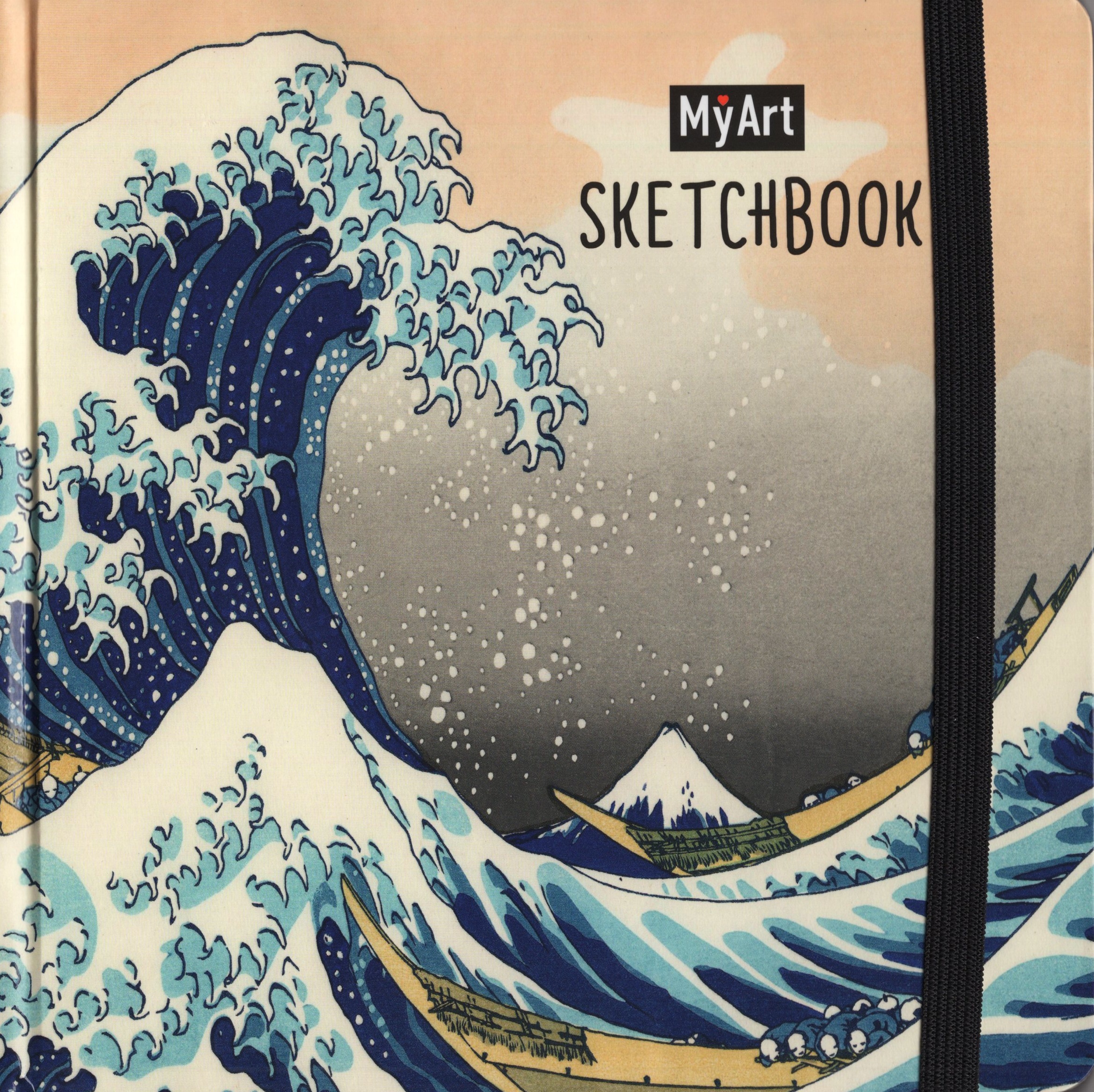 

Скетчбук 200х200мм 80л нить тв.обл. MyArt Большая волна в Канагаве выб.лак ляссе резинка ПРОФ-ПРЕСС 80-8737