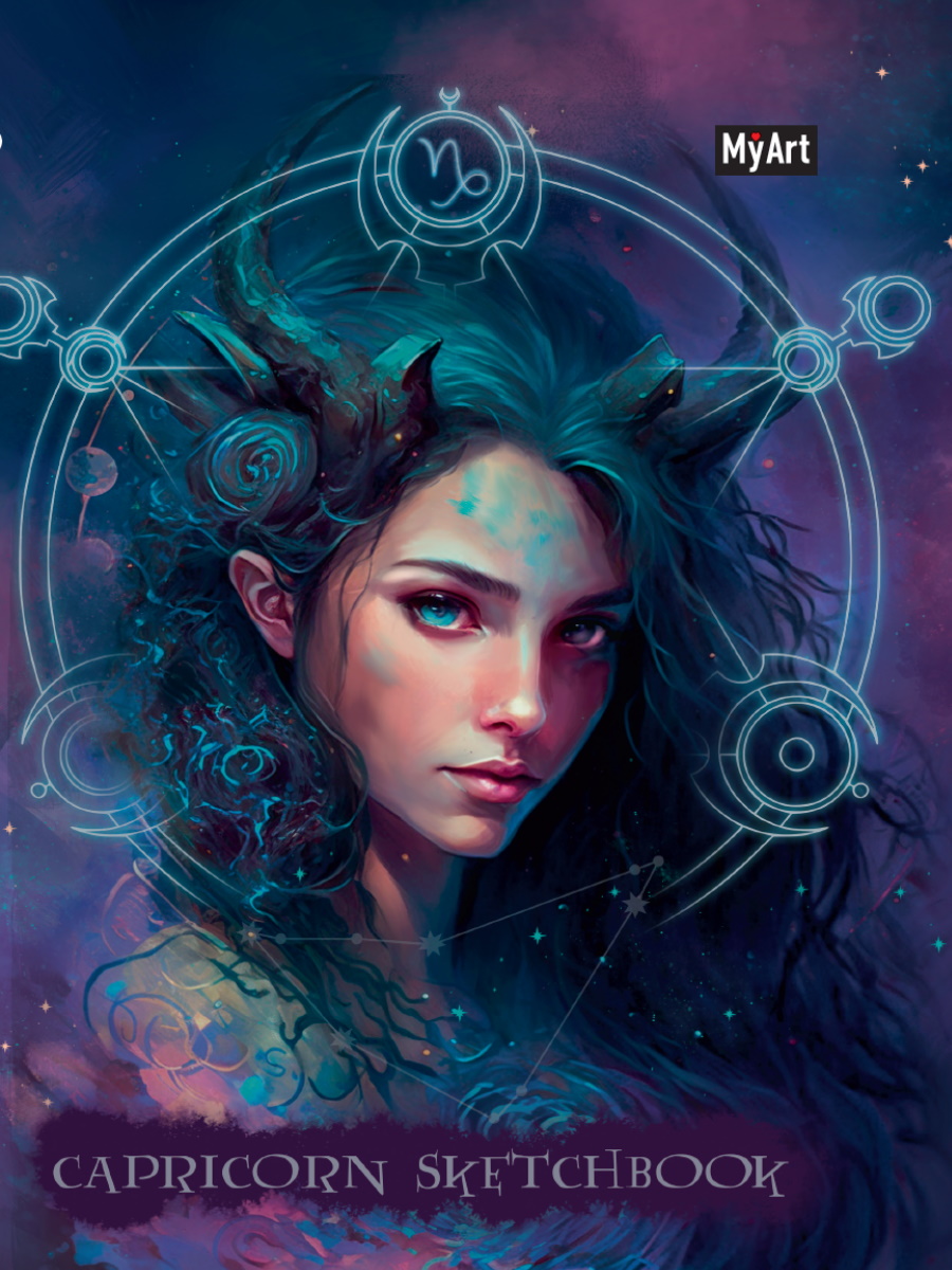 

Скетчбук 150х200мм 80л нить тв.обл. MyArt Знаки зодиака Козерог 120г/м2 ПРОФ-ПРЕСС 80-6287
