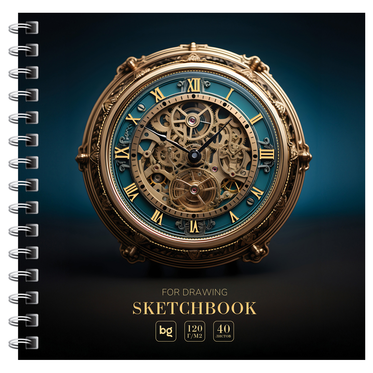 

Скетчбук 170х170мм 40л гребень тв.обл. Steampunk Time 120г/м2 BG Скв40гр_58080