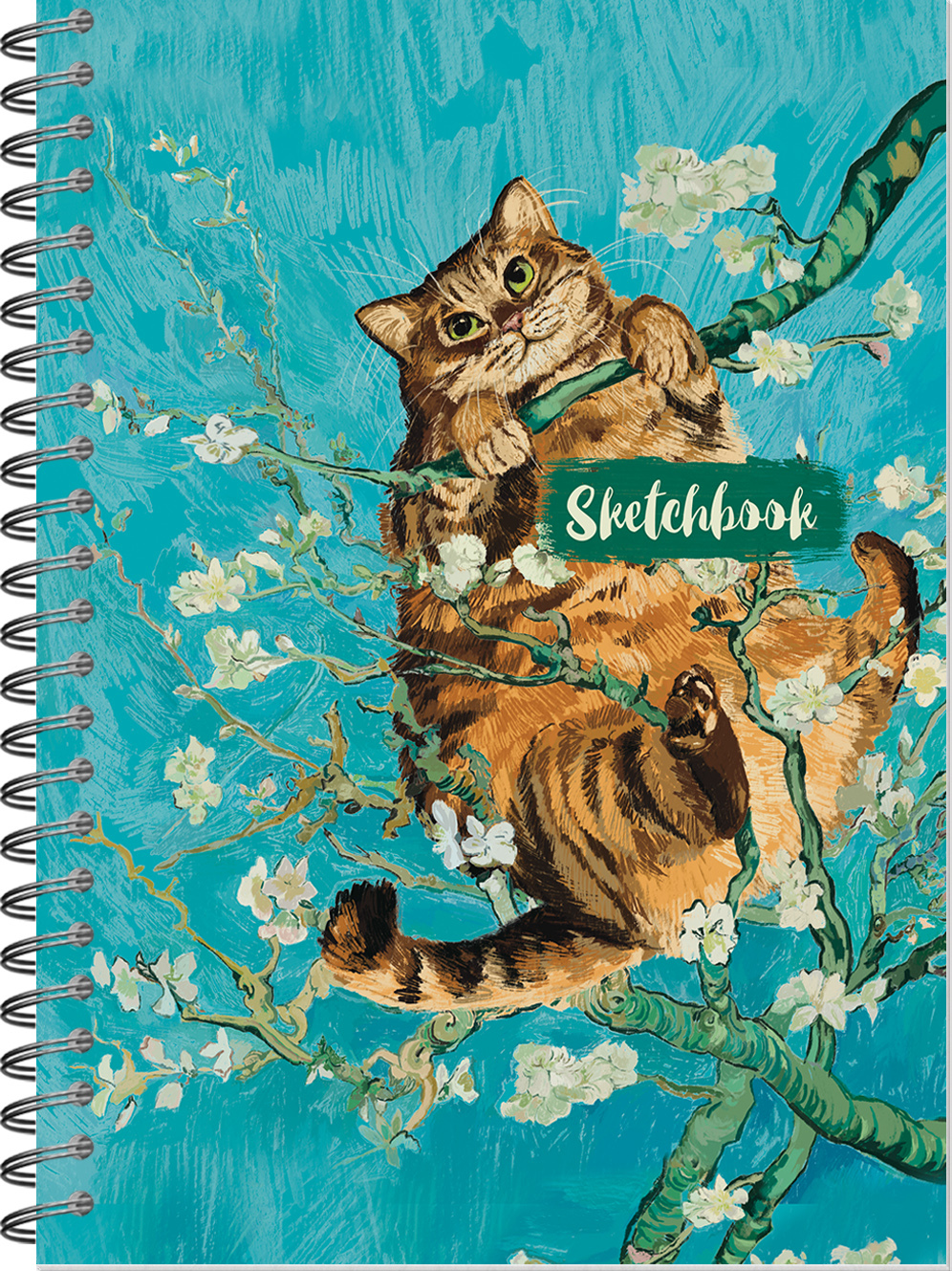 

Скетчбук А5 60л гребень тв.обл. Кот и цветущий миндаль. Ван Гог soft touch 100г/м2 ПОЛИНОМ 3468