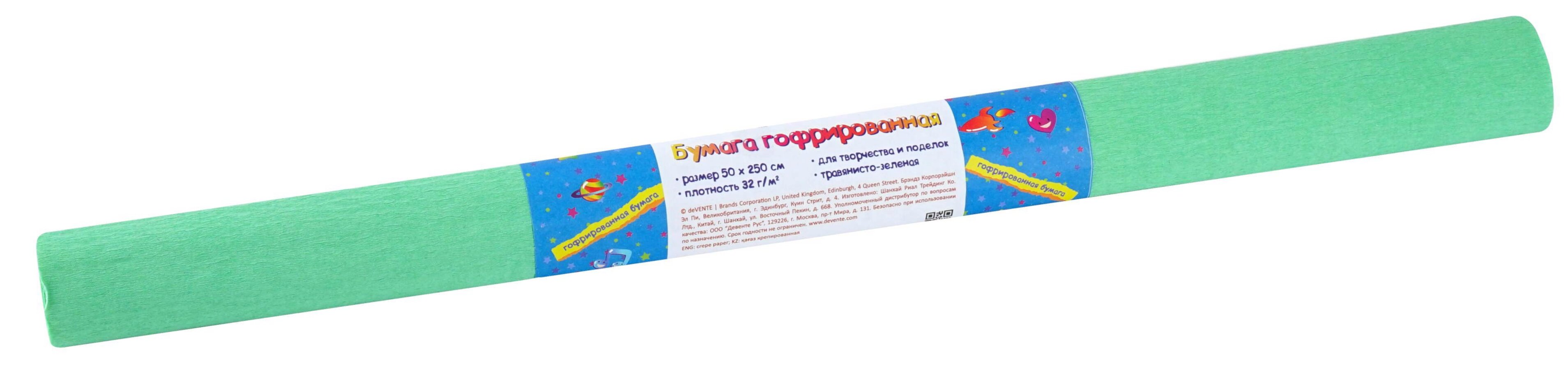 

Бумага креповая 50х250см 1цв 32г/м2 в рулоне зеленый травяной ATTOMEX 8040726